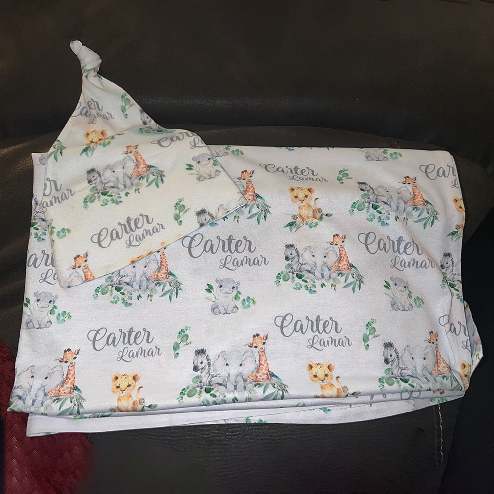 Personalized Baby Swaddle Blanket Set for Comfort & Unique | BBBlanket27