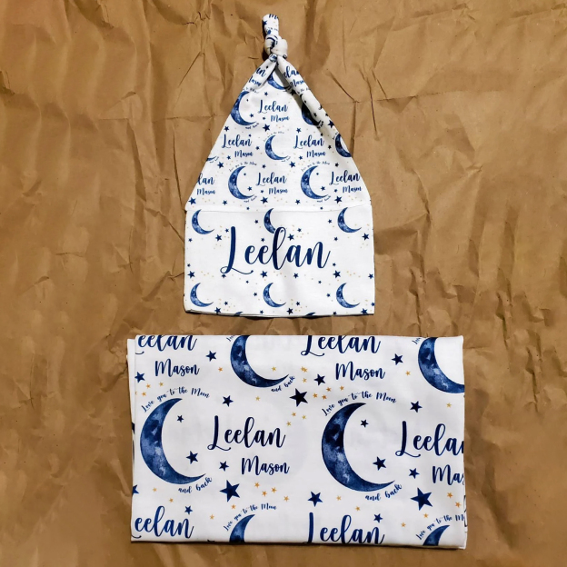 Personalized Baby Swaddle Blanket Set for Comfort & Unique | BBBlanket30