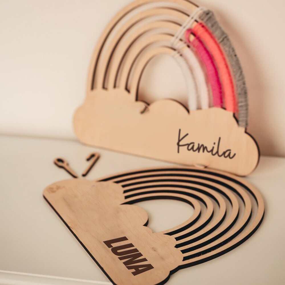 Personalized DIY Rainbow Wooden Kids Craft Kit | CWToy121