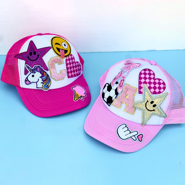 Personalized Kids Chenille Patch Trucker Hat | CWBeach188