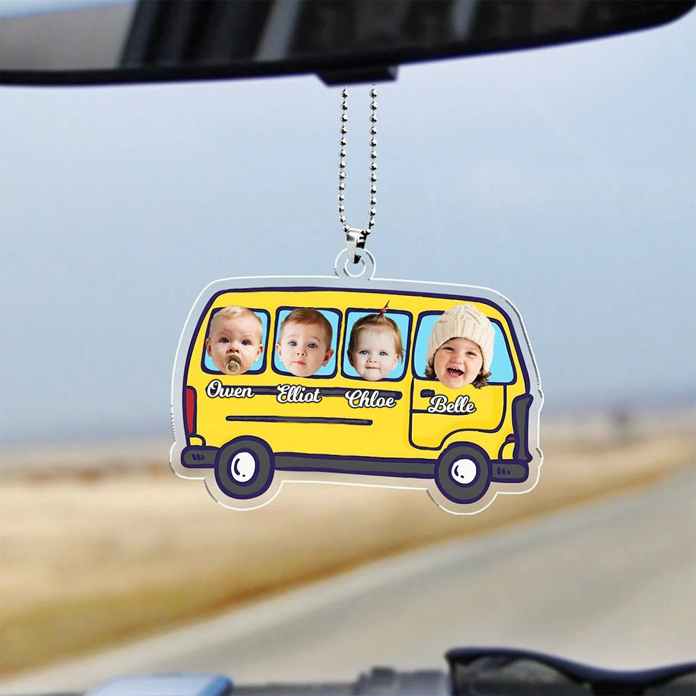 Personalized Kid Photos Car Hanger Fathers Day Gift | CWToy125
