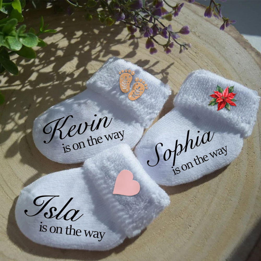 Personalised Pregnancy Announcement Baby Socks | CWBaby220