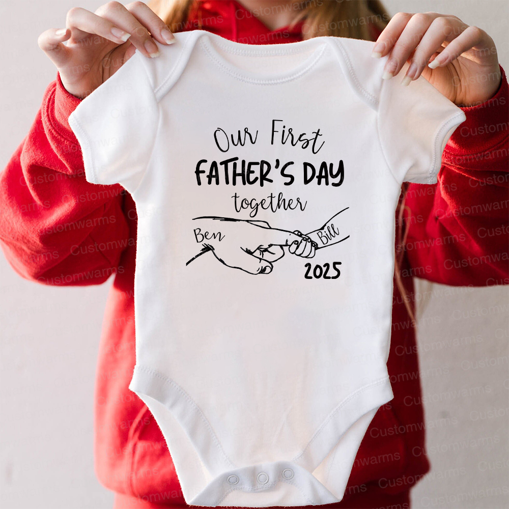 Personalized First Father's Day Daddy and Baby Outfit | CWFamily66