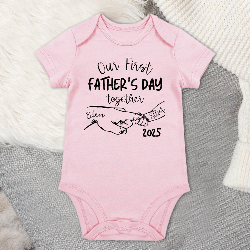 Personalized First Father's Day Daddy and Baby Outfit | CWFamily66