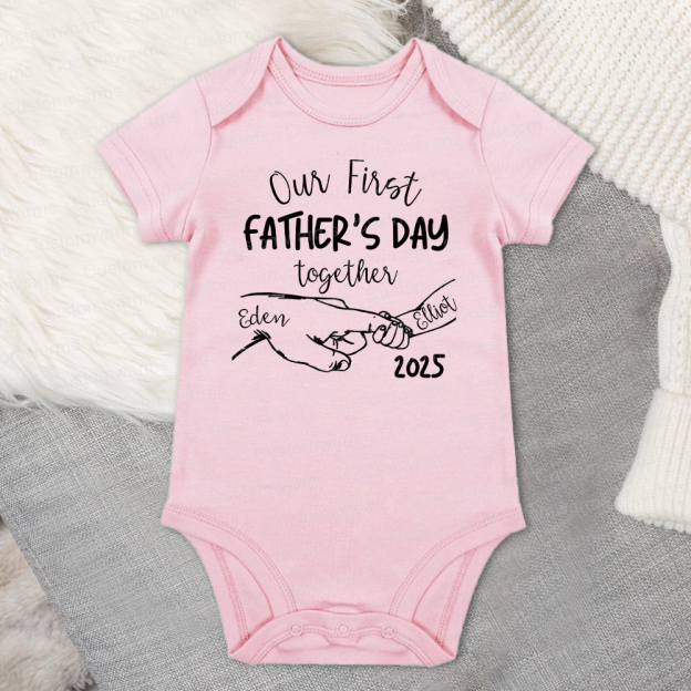 Personalized First Father's Day Daddy and Baby Outfit | CWFamily66