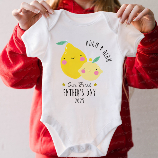 Personalized First Father's Day Daddy and Baby Outfit | CWFamily69