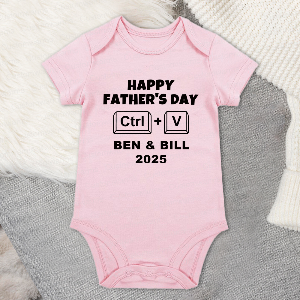 Personalized First Father's Day Daddy and Baby Outfit | CWFamily71