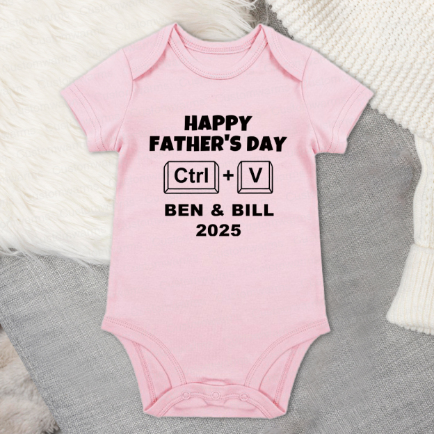 Personalized First Father's Day Daddy and Baby Outfit | CWFamily71
