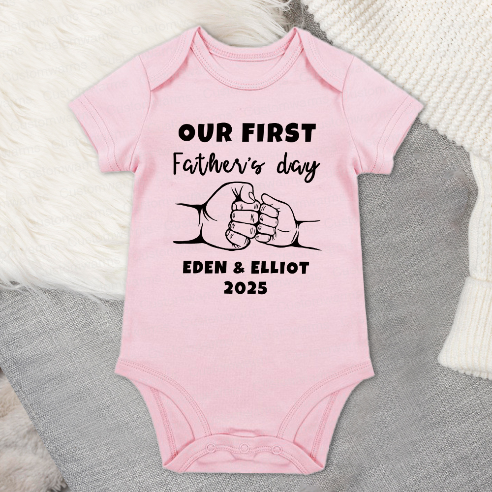 Personalized First Father's Day Daddy and Baby Outfit | CWFamily67