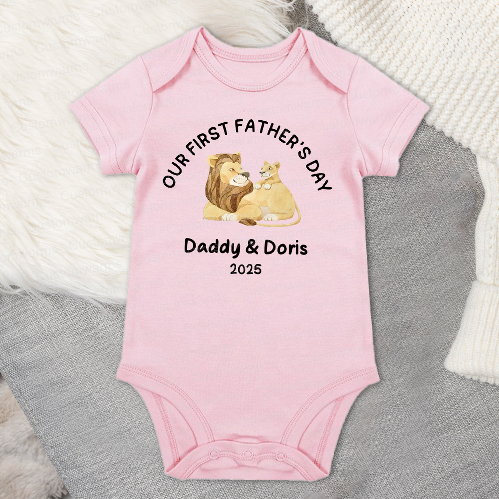 Personalized First Father's Day Daddy and Baby Outfit | CWFamily77