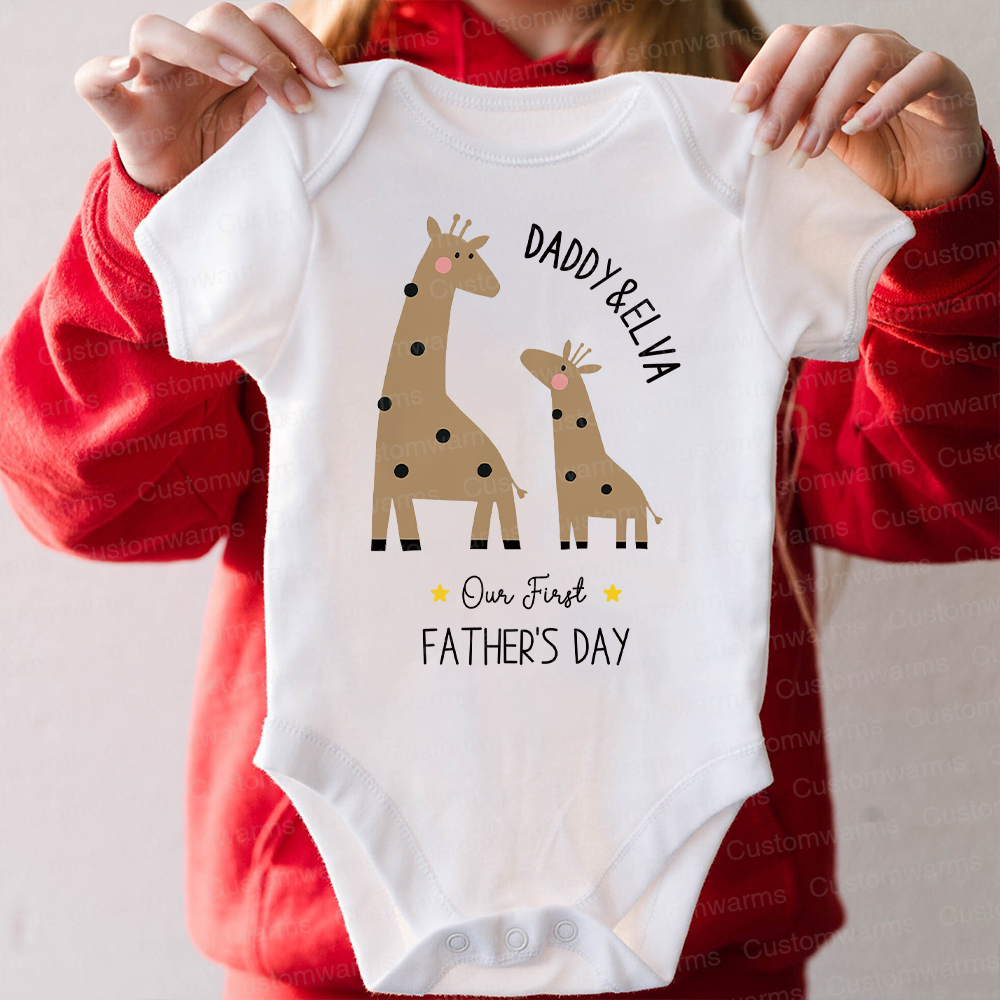 Personalized First Father's Day Daddy and Baby Outfit | CWFamily79