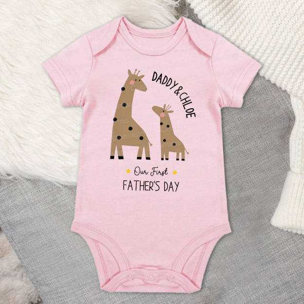 Personalized First Father's Day Daddy and Baby Outfit | CWFamily79