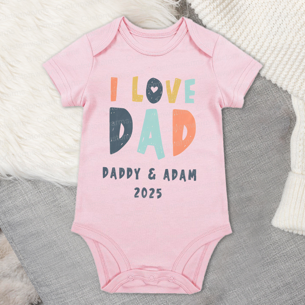 Personalized First Father's Day Daddy and Baby Outfit | CWFamily87