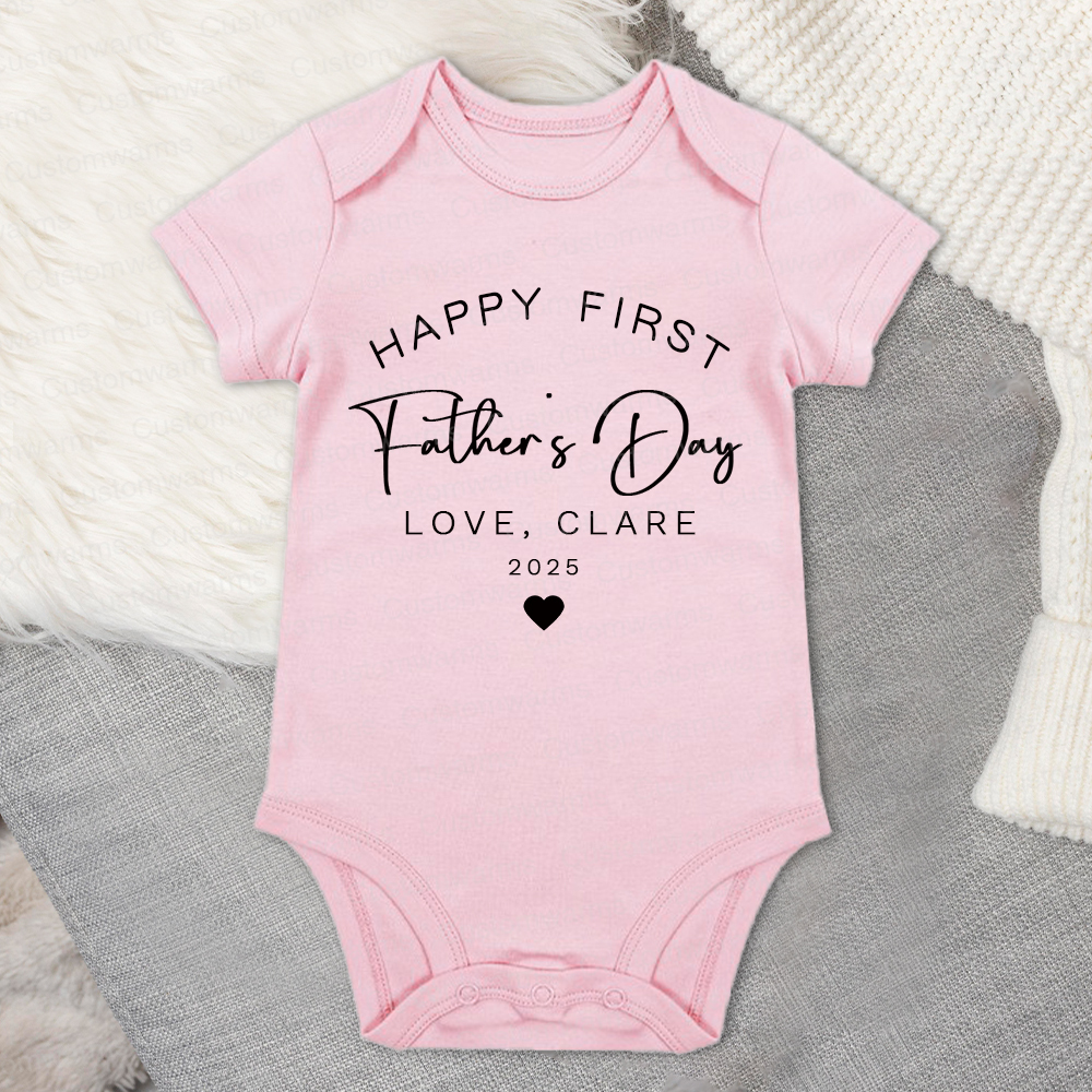 Personalized First Father's Day Daddy and Baby Outfit | CWFamily89