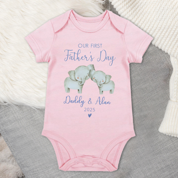 Personalized First Father's Day Daddy and Baby Outfit | CWFamily91