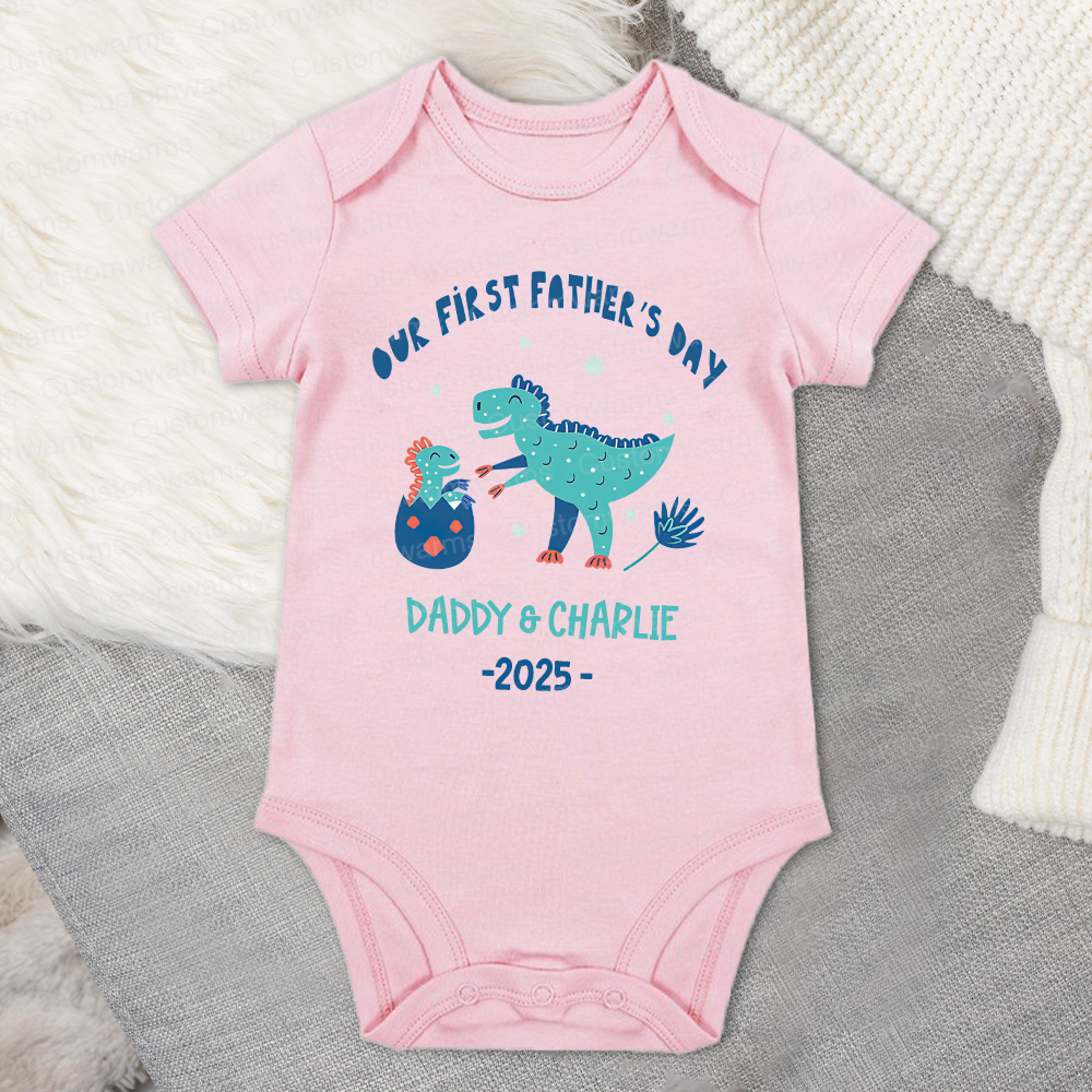 Personalized First Father's Day Daddy and Baby Outfit | CWFamily93