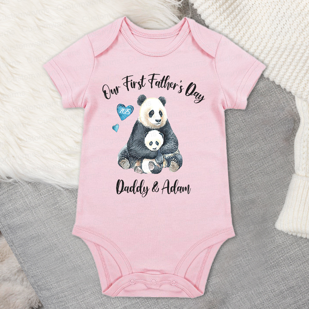 Personalized First Father's Day Daddy and Baby Outfit | CWFamily94