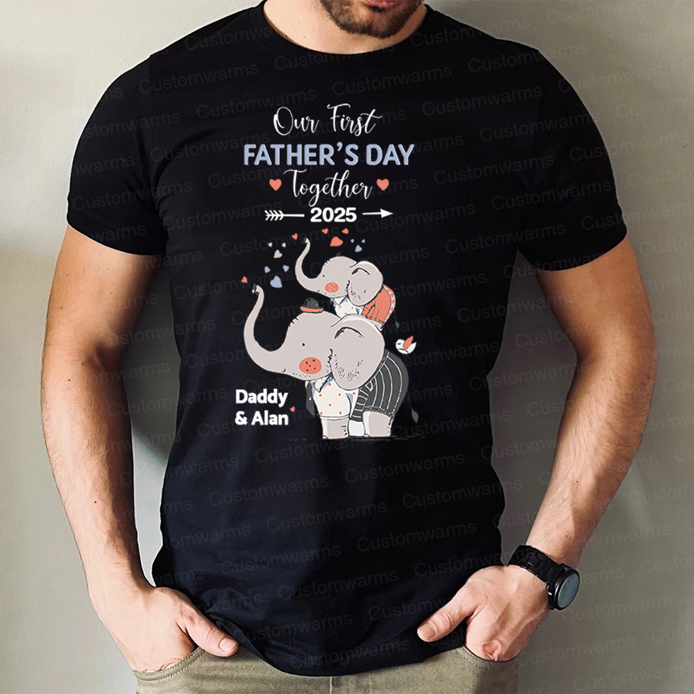 Personalized First Father's Day Daddy and Baby Outfit | CWFamily100