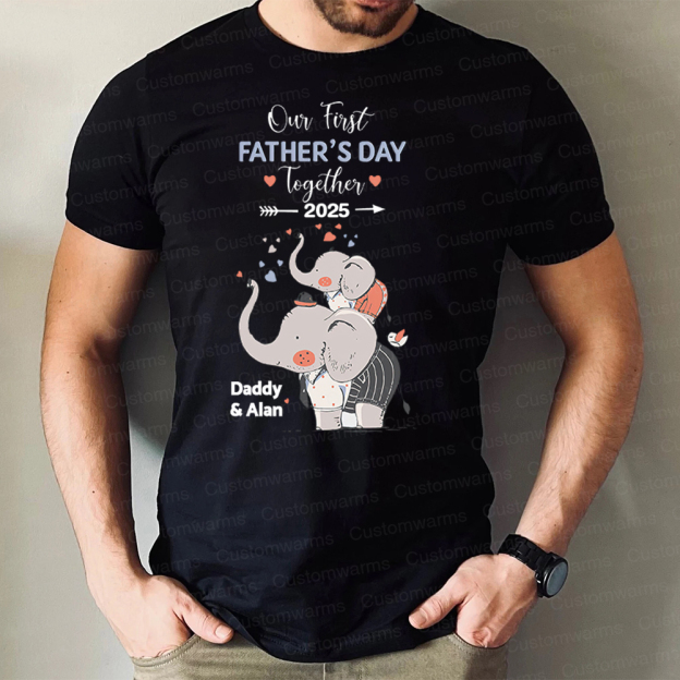 Personalized First Father's Day Daddy and Baby Outfit | CWFamily100