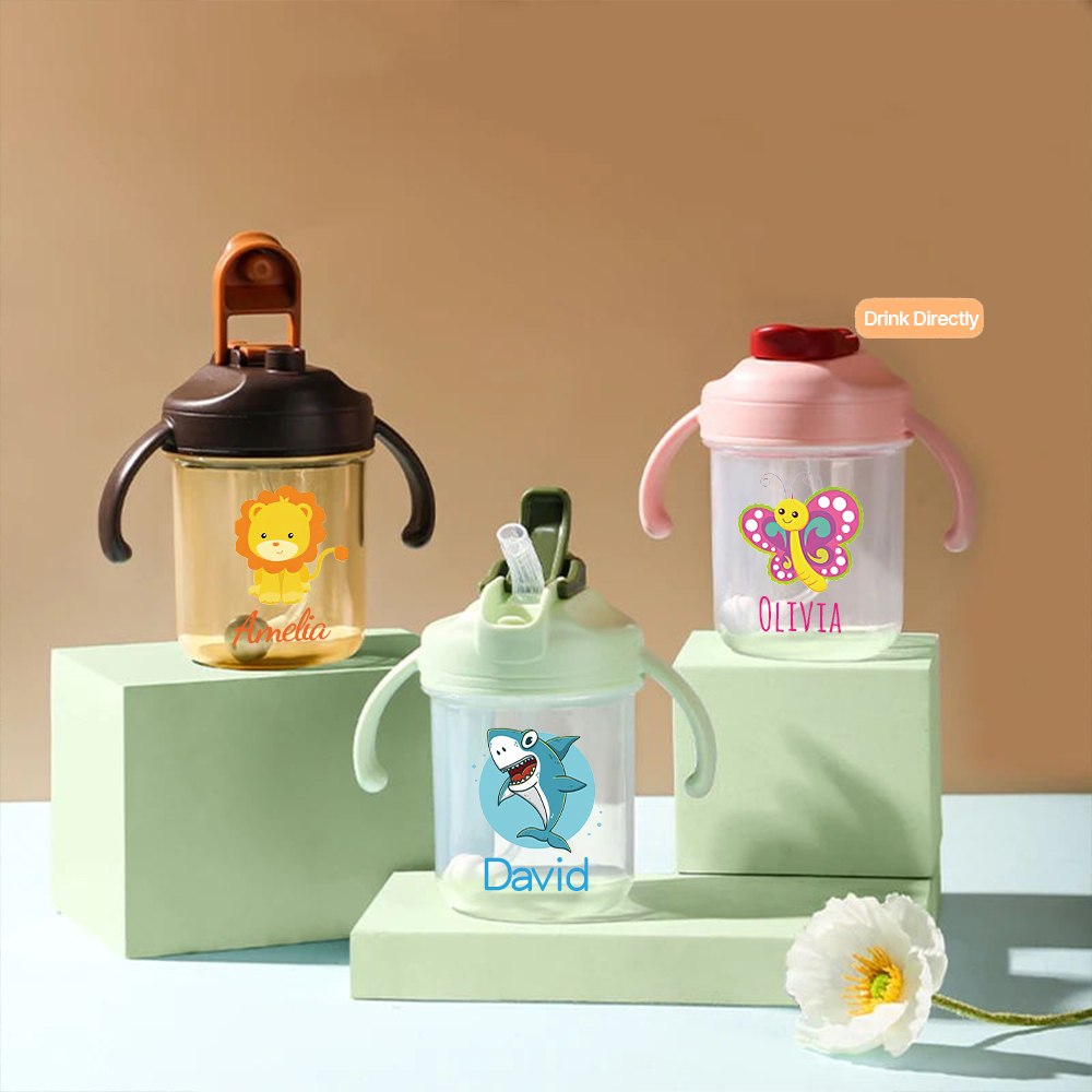 Personalized BPA Free 10oz Mini Portable Water Bottle With Straw | YouBottle70