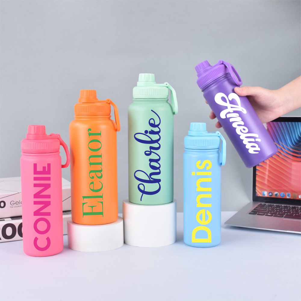 Personalised Stainless Steel 18oz/22oz/25oz/32oz Sports Water Bottles | YouBottle60