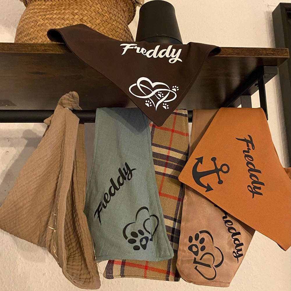 Personalized Dog Scarf Cotton Muslin for Comfort & Unique | BKPet156