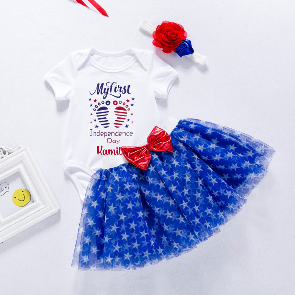 Personalized 4th of July Independence Day Outfit Set | CWBaby228