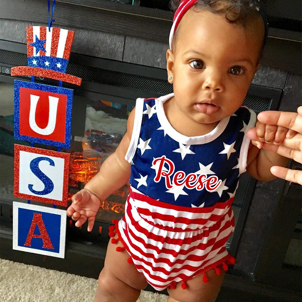 Personalized 4th of July Independence Day Romper | CWBaby238