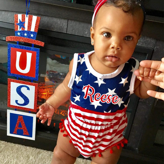 Personalized 4th of July Independence Day Romper | CWBaby238