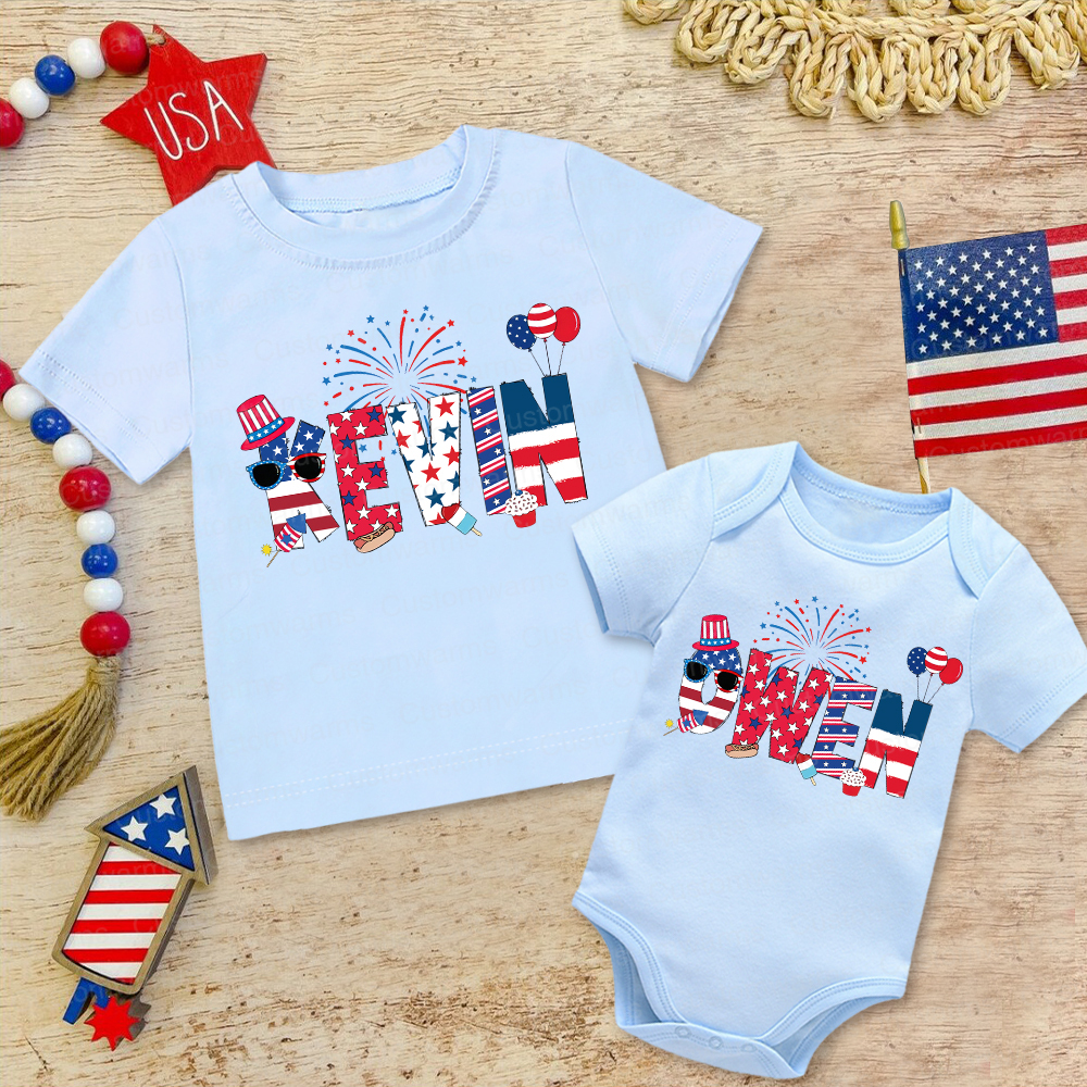 Personalized 4th of July Independence Day Shirts | CWBaby242