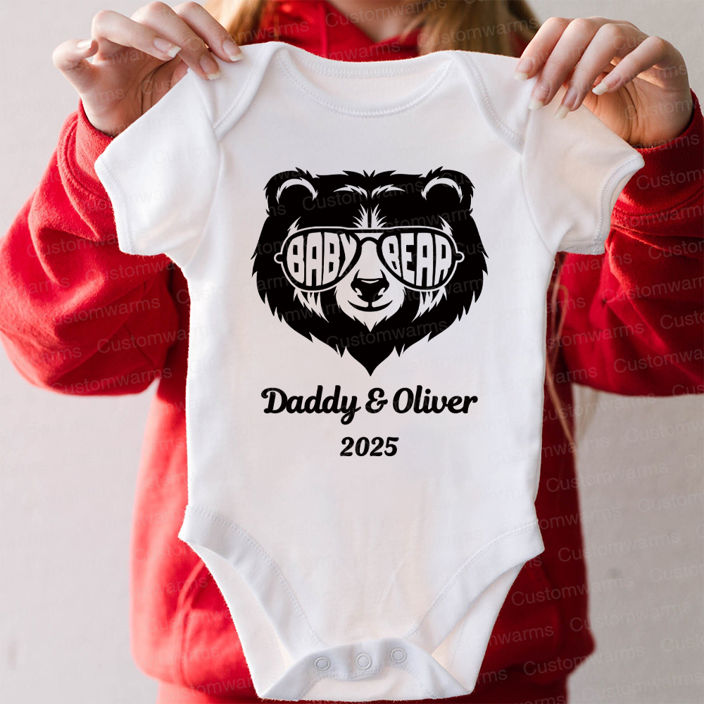 Personalized First Father's Day Daddy and Baby Outfit | CWFamily104