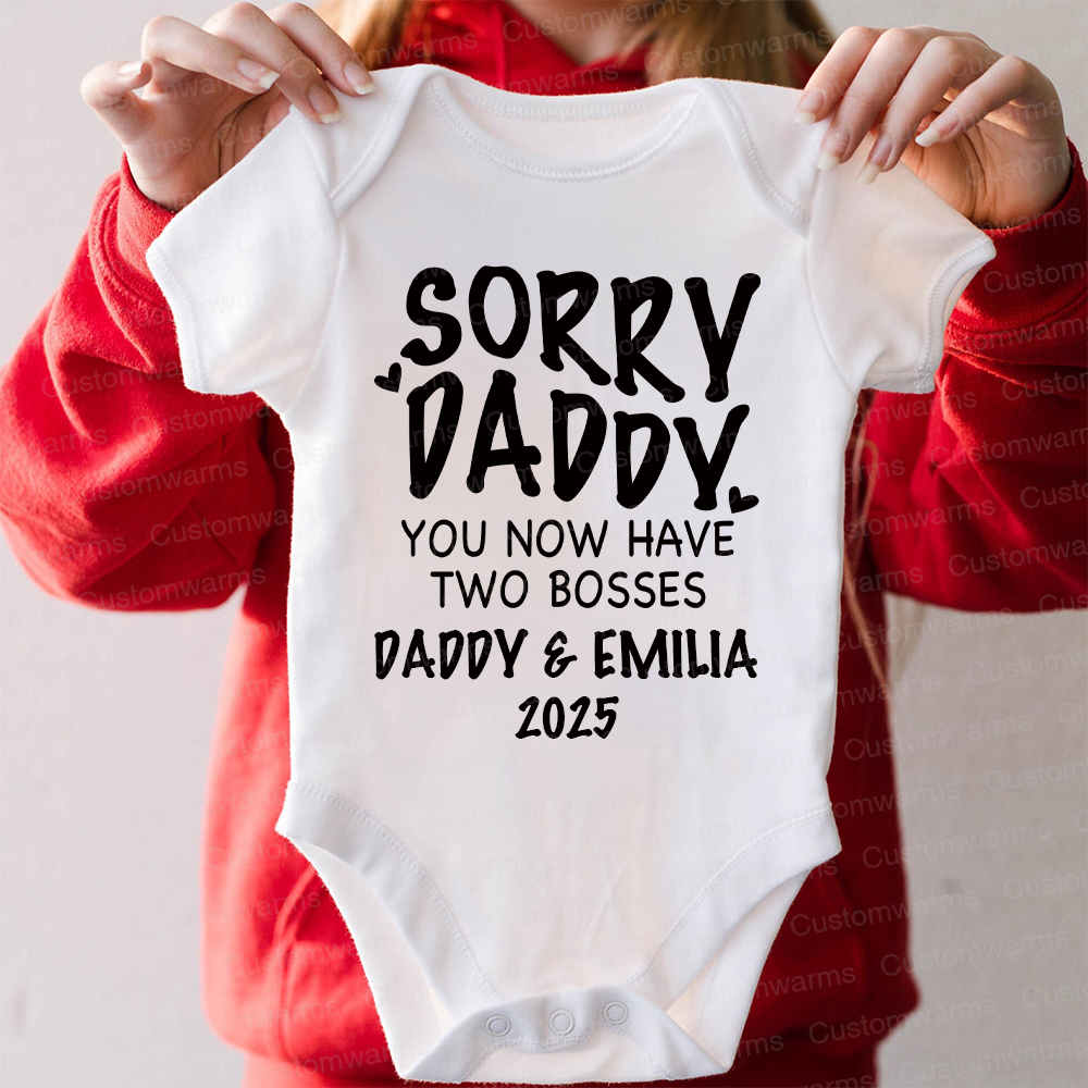 Personalized First Father's Day Daddy and Baby Outfit | CWFamily105