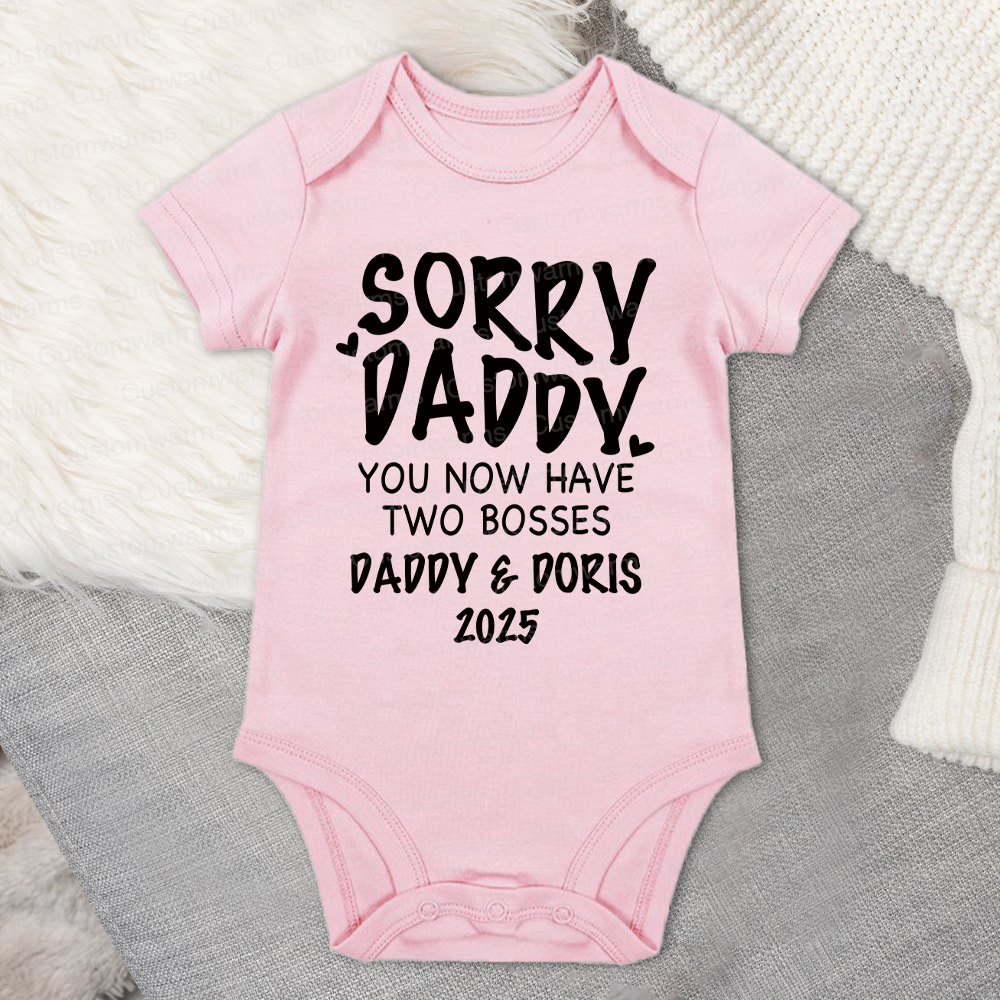 Personalized First Father's Day Daddy and Baby Outfit | CWFamily105