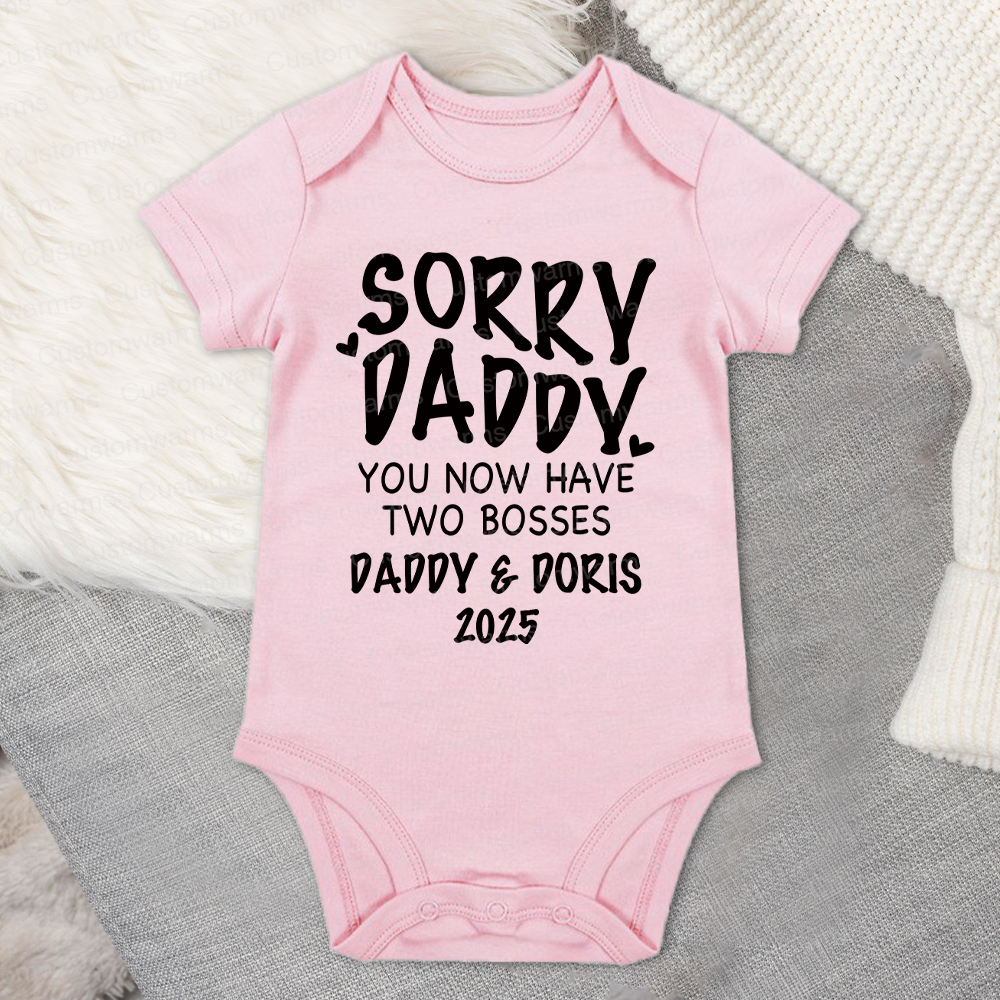 Personalized First Father's Day Daddy and Baby Outfit | CWFamily105