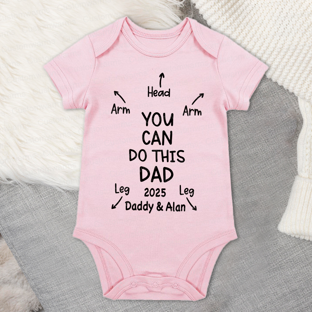 Personalized First Father's Day Daddy and Baby Outfit | CWFamily106