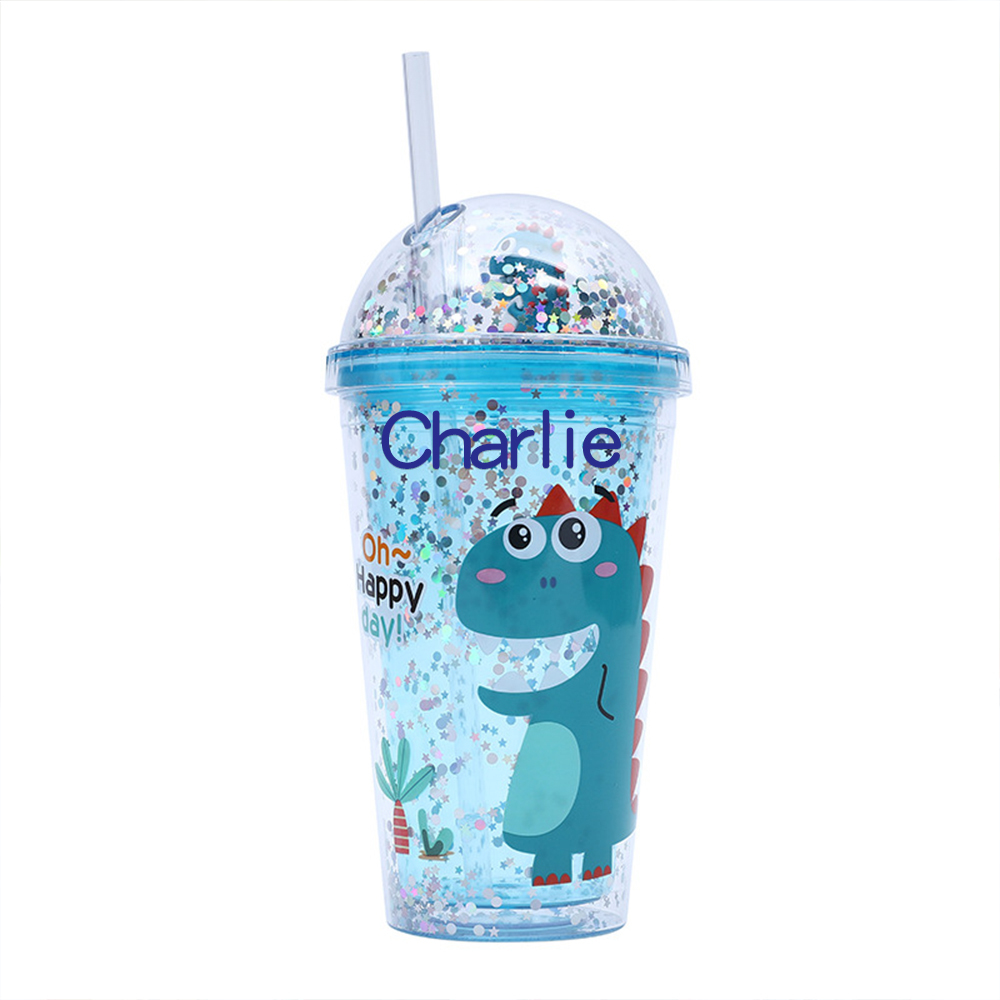 Personalised BPA Free 16oz Cartoon Dinosaur Tumblers Bottles | YouBottle75