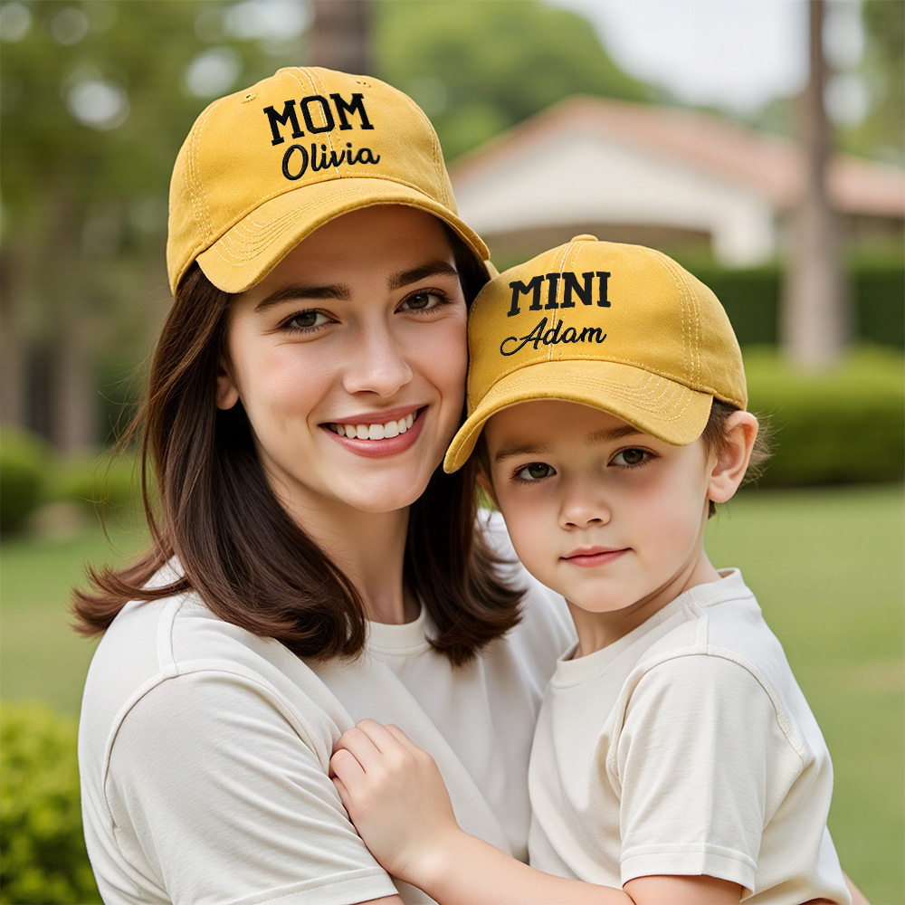 Personalized Embroidery Dad and Mini Matching Hat | CWBeach192