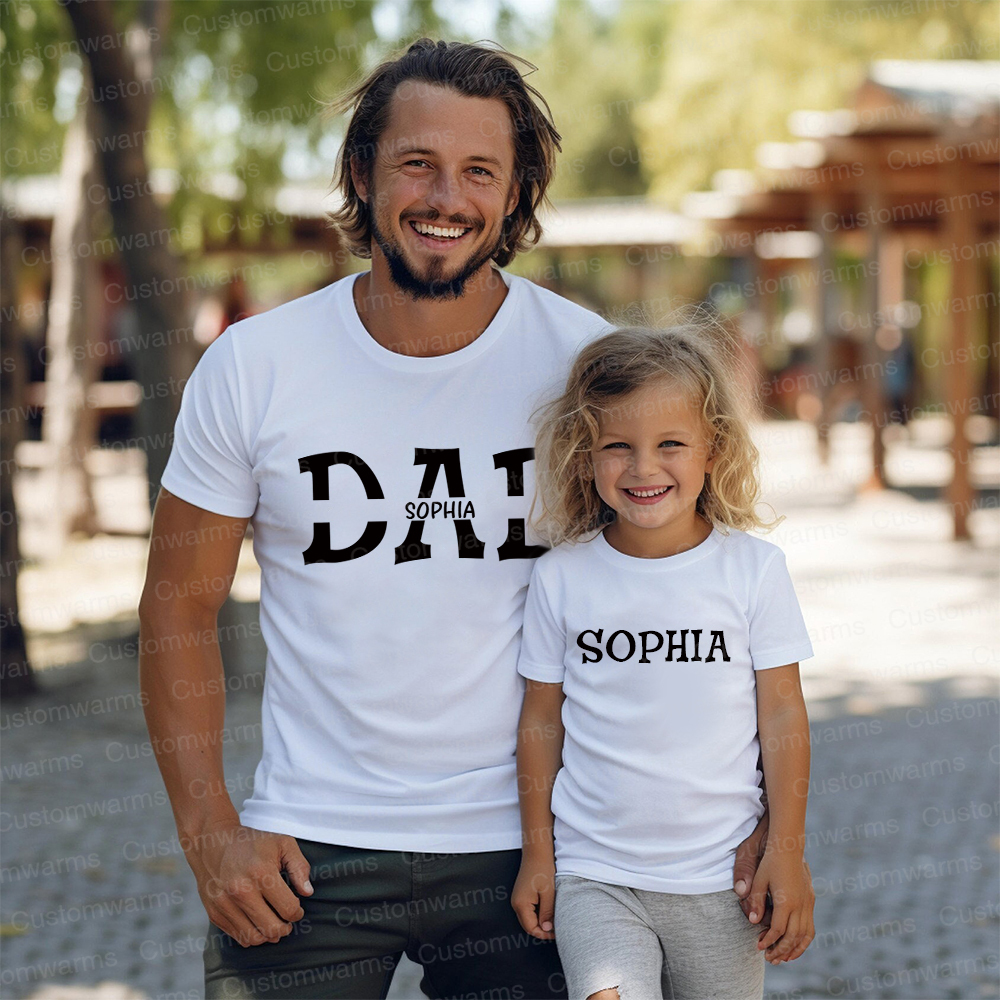 Personalized First Father's Day Daddy and Me Outfit | CWFamily108