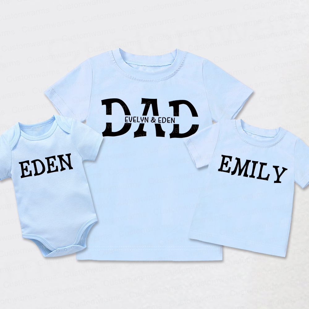 Personalized First Father's Day Daddy and Me Outfit | CWFamily108