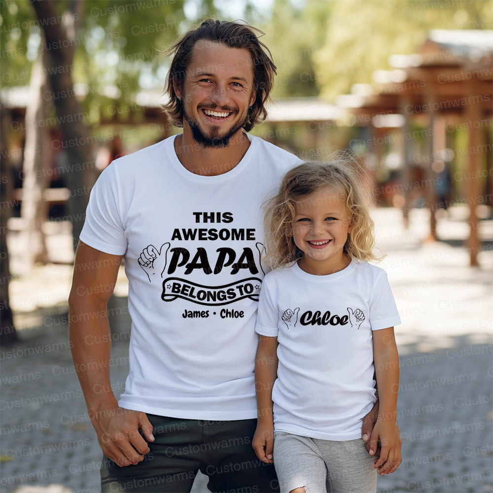 Personalized First Father's Day Daddy and Me Outfit | CWFamily110