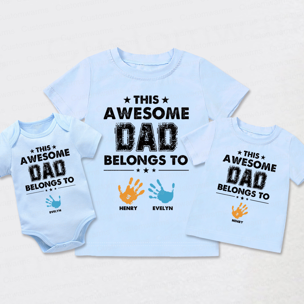 Personalized First Father's Day Daddy and Me Outfit | CWFamily111
