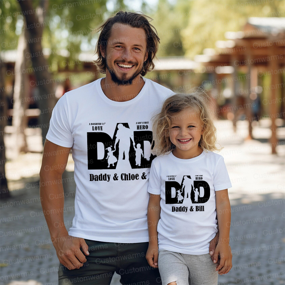 Personalized First Father's Day Daddy and Me Outfit | CWFamily114