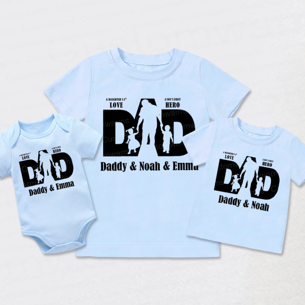 Personalized First Father's Day Daddy and Me Outfit | CWFamily114