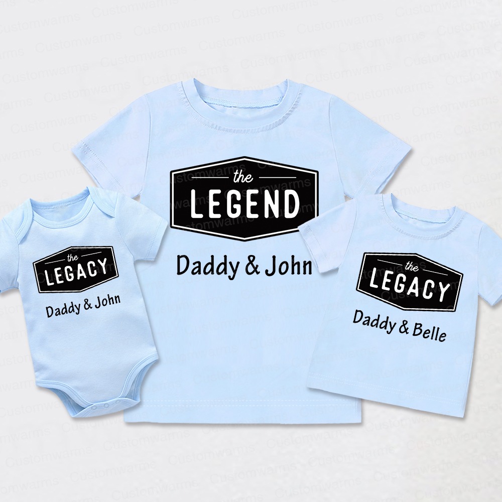 Personalized First Father's Day Daddy and Me Outfit | CWFamily116