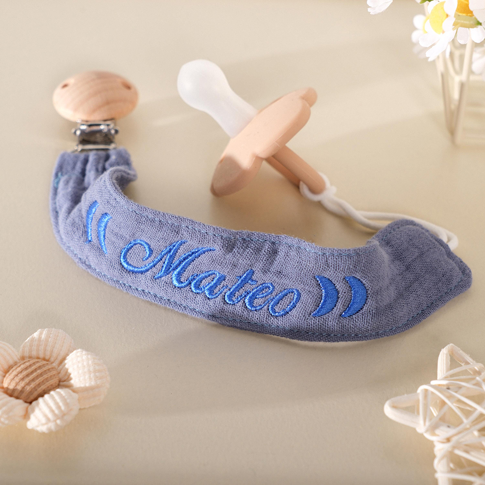 Personalized Baby Embroidered Pacifier Strap with Name | CWToy129