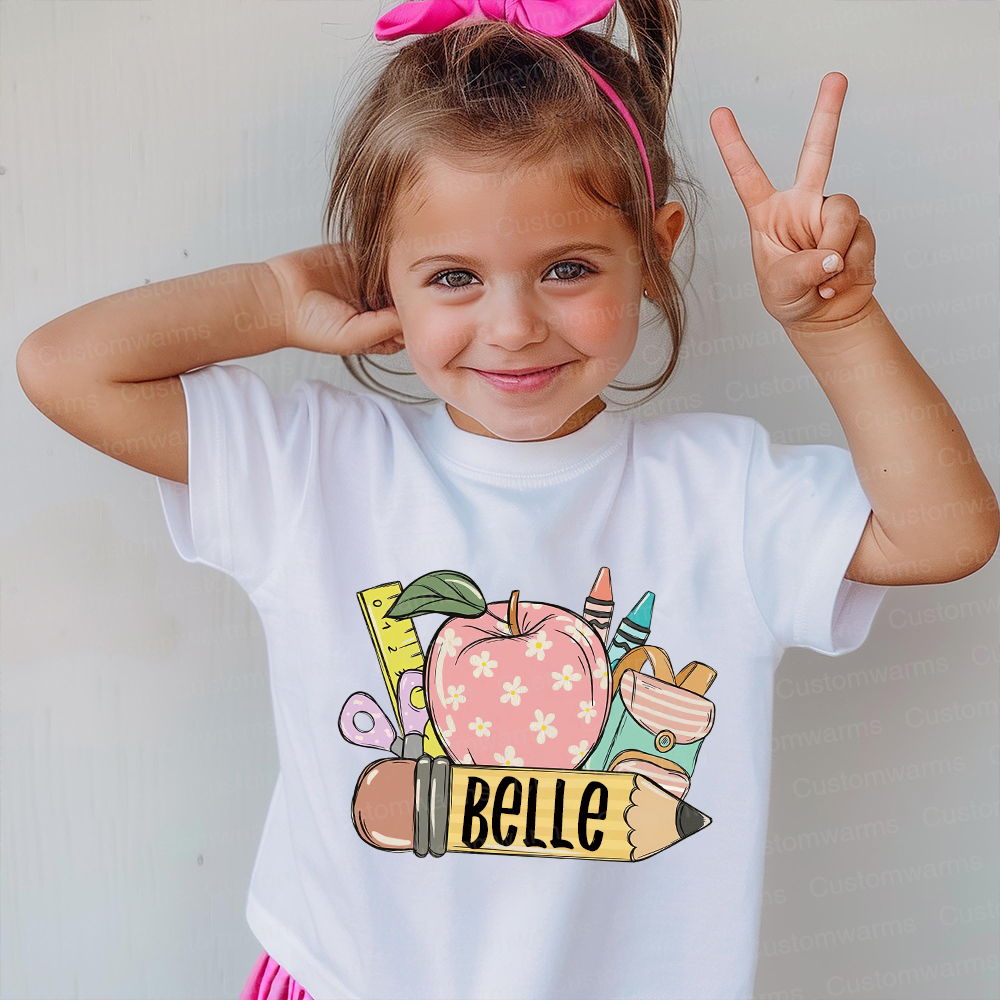 Personalized First Day Of Back To School Shirt | CWSchool02
