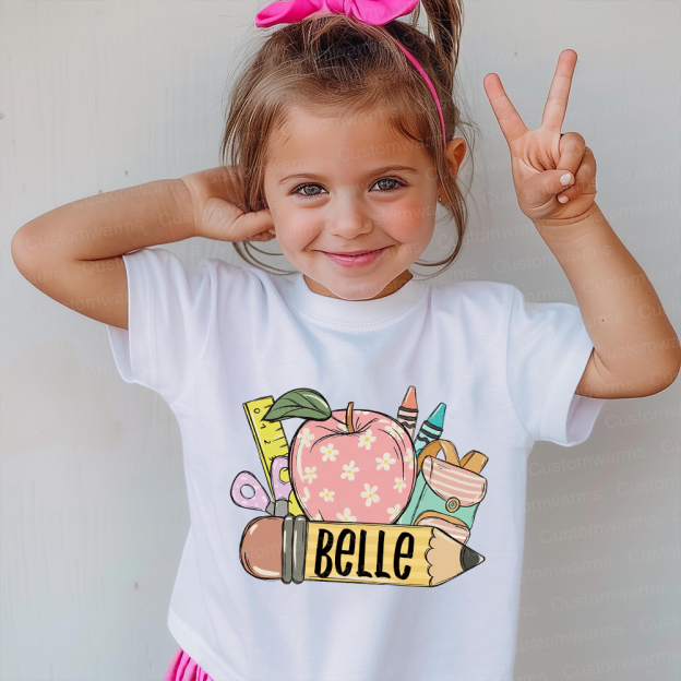 Personalized First Day Of Back To School Shirt | CWSchool02