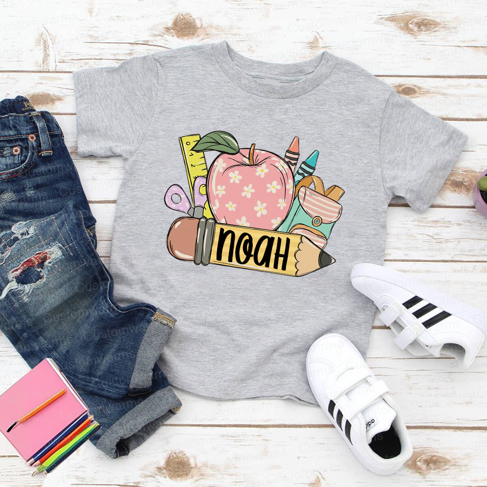 Personalized First Day Of Back To School Shirt | CWSchool02