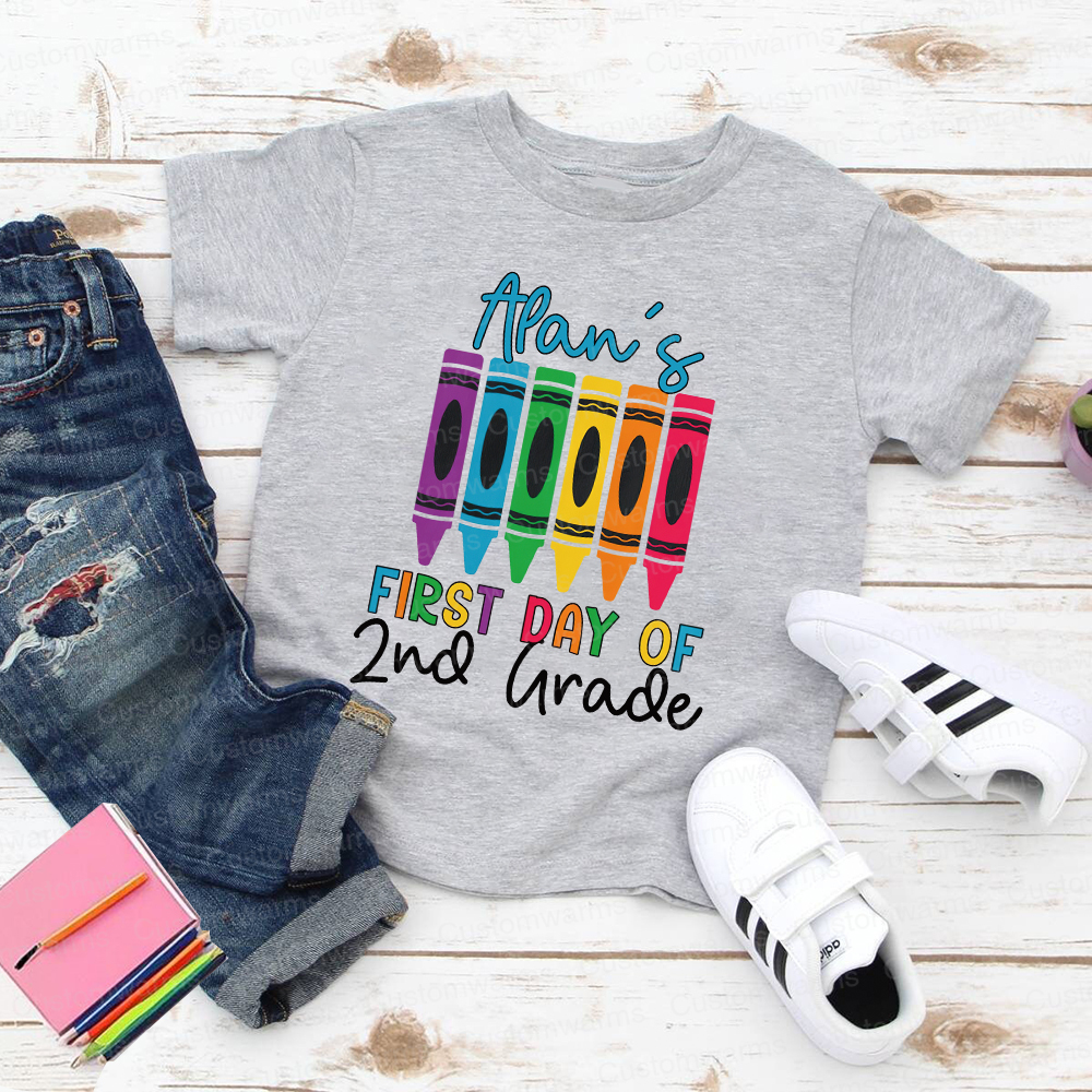 Personalized First Day Of Back To School Shirt | CWSchool04