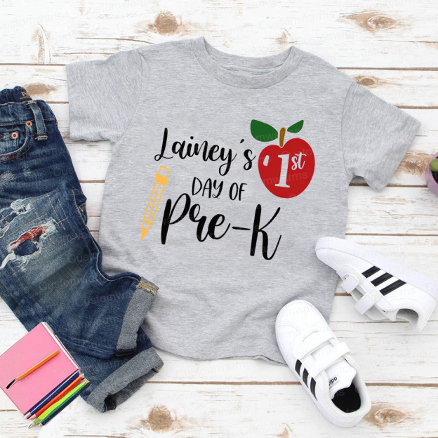 Personalized First Day Of Back To School Shirt | CWSchool05